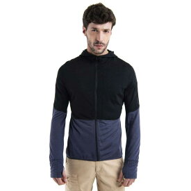 アイスブレーカー メリノ 200 リアルフリース ディセンダー フル ジップ スウェットシャツ （ Black / Graphite / Cb ） | ICEBREAKER Merino 200 RealFleece Descender full zip sweatshirt [t]