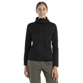 アイスブレーカー メリノ 560 リアルフリース エレメンタル II フル ジップ スウェットシャツ レディース （ Black ） | ICEBREAKER Merino 560 RealFleece Elemental II full zip sweatshirt Women [t]