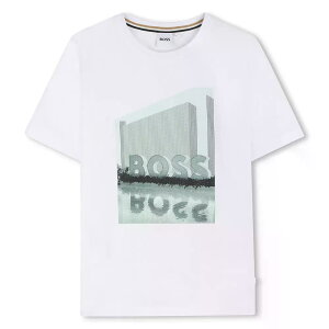 �{�X J52977 �W���j�A �V���[�g�X���[�u T�V���c �i White �j | BOSS J52977 Junior Short Sleeve T-Shirt [t]