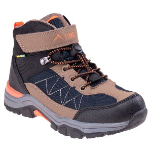 GuX AF ~bh _u[s[ WjA nCLOu[c i Black / Navy / Brown / Orange j | ELBRUS Alven Mid WP Junior hiking boots [t]