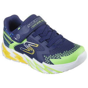 �X�P�b�`���[�Y �t���b�N�X �O���[ �{���g �W���j�A �X�j�[�J�[ �i Navy Synthetic / Textile / Multi Trim �j | SKECHERS Flex Glow Bolt Junior trainers [t]
