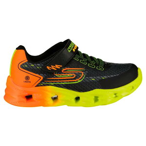 �X�P�b�`���[�Y ���H���e�b�N�X 2.0 �W���j�A �X�j�[�J�[ �i Black Synthetic / Textile / Orange & Yellow Trim �j | SKECHERS Vortex 2.0 Junior trainers [t]