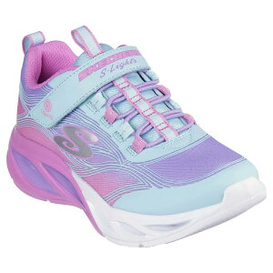 �X�P�b�`���[�Y �R�Y�~�b�N �O���[ �W���j�A �X�j�[�J�[ �i Turquoise Sparkle Mesh / Multi Trim �j | SKECHERS Cosmic Glow Junior trainers [t]