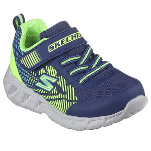 �X�P�b�`���[�Y �}�O�i ���C�c �W���j�A �X�j�[�J�[ �i Navy Textile / Synthetic / Lime / Blue Trim �j | SKECHERS Magna Lights Junior trainers [t]
