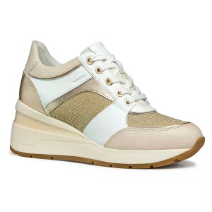 �W�F�I�b�N�X �]�X�} �X�j�[�J�[ ���f�B�[�X �i White/LightGold �j | GEOX Zosma sneakers Woman [t]
