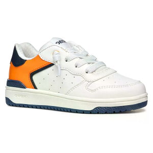 �W�F�I�b�N�X J45LQB05411 ���V�o �L�b�Y �X�j�[�J�[ �i White/LightOrange �j | GEOX J45LQB05411 Washiba Kids sneakers [t]