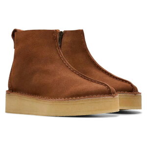 �N���[�N�X �V���[�Y �g���b�N �E�F�b�W �u�[�c �E�B�����Y �i Mocha Bisque Suede �j | CLARKS SHOES Trek Wedge boots Women [t]