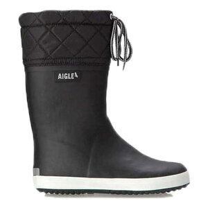 G[O Wu[ c[ WjA Cu[c i Noir / White j | AIGLE Giboulee 2 Junior rain boots [t]