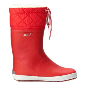 G[O Wu[ c[ WjA Cu[c i Rouge / White j | AIGLE Giboulee 2 Junior rain boots [t]