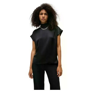 �q���[�S �J�l�� 1 10263720 ���� �u���E�X �i Black �j | HUGO Caneli 1 10263720 short sleeve blouse [t]