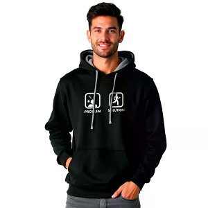 �N���X�L�X �v���u���� �\�����[�V���� ���� �c�[�J���[ �p�[�J�[ �i Black/Grey �j | KRUSKIS Problem Solution Run Two-Colour Hoodie [t]