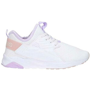 �J�b�p �T�� �v�G���g �G�� �W���j�A �X�j�[�J�[ �i White / Violet Mt / Pink Lt �j | KAPPA San Puerto El Junior trainers [t]