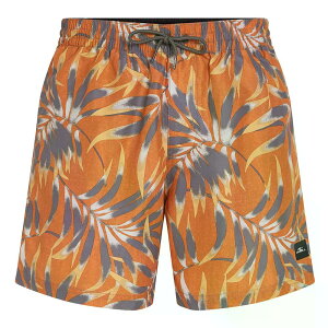 �I�j�[�� �J�� �t���[���� 16�C���` �X�C���V���[�c ���j�p���c �i OrangeDippedLeaves �j | O'NEILL Cali Floral 16-inch Swim Shorts [t]