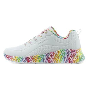 XPb`[Y Em Cg GNXrg n[c Xj[J[ fB[X i White / Multicolor j | SKECHERS Uno Lite Exuberant Hearts trainers Women [t]