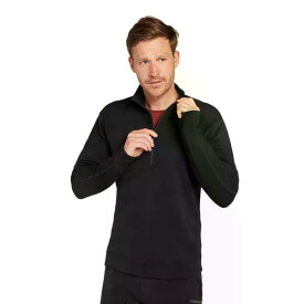 アイスブレーカー メリノ 360 リアルフリース エレメンタル ハーフジップ スウェットシャツ （ Black ） | ICEBREAKER Merino 360 RealFleece Elemental half zip sweatshirt [t]