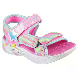 �X�P�b�`���[�Y ���j�R�[�� �h���[���Y �h���[�~�[ �W���j�A �T���_�� �i PinkTextile/MultiTrim �j | SKECHERS Unicorn Dreams Dreamy Junior Sandals [t]