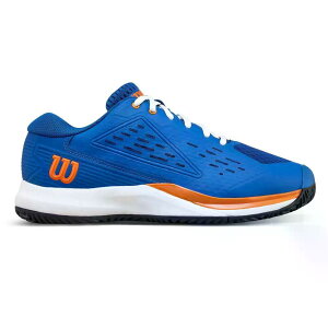 �E�B���\�� ���b�V�� �v�� �G�[�X �W���j�A �I�[���R�[�g �e�j�X�V���[�Y �i DejaVuBlue/OrangeTiger/White �j | WILSON Rush Pro Ace Junior All Court Tennis Shoes [t]