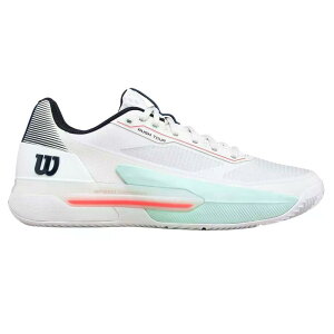 �E�B���\�� ���b�V�� �c�A�[ 5 �N���[�R�[�g �e�j�X�V���[�Y �i White/Bay/FieryCoral �j | WILSON Rush Tour 5 Clay Court Tennis Shoes [t]