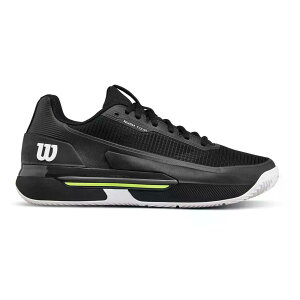 �E�B���\�� ���b�V�� �c�A�[ 5 �N���[�R�[�g �e�j�X�V���[�Y �i Black/White/SafetyYellow �j | WILSON Rush Tour 5 Clay Court Tennis Shoes [t]