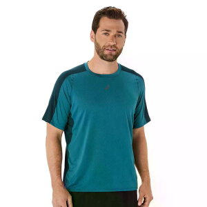 �A�V�b�N�X �t�W�g���C�� �G���[�g �V���[�g�X���[�u T�V���c �i AtlantisBlue/SaxonGreen �j | ASICS Fujitrail Elite short sleeve T-shirt [t]