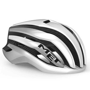 bg g^ X[P[ J[{ ~bvX wbg i White/MetallicSilver j | MET Trenta 3K Carbon MIPS Helmet [t]