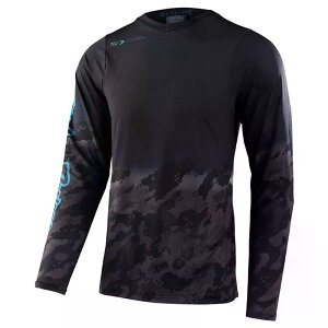 �g���C���[ �f�U�C���Y �X�J�C���C�� �����O�X���[�u MTB �W���[�W �i FaderDigiBlack �j | TROY LEE DESIGNS Skyline Long Sleeve MTB Jersey [t]