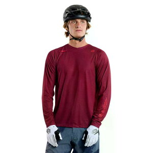 �g���C���[ �f�U�C���Y �X�J�C���C�� �G�A �����O�X���[�u MTB �W���[�W �i MonoOxblood �j | TROY LEE DESIGNS Skyline Air Long Sleeve MTB Jersey [t]