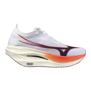 �~�Y�m �E�G�[�u ���x���I�� �v�� 3 �����j���O�V���[�Y �i White/BaritoneBlue/FieryCora �j | MIZUNO Wave Rebellion Pro 3 running shoes [t]