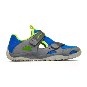 ������ �n�C�h�� �N�G�X�g �T���_�� �W���j�A �i Grey/Blue/Lime �j | MERRELL Hydro Quest Sandal Junior [t]