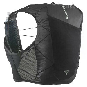 �T������ �A�N�e�B�u �X�L�� 12L �Z�b�g �n�C�h���[�V�����x�X�g �i Black/Metal �j | SALOMON Active Skin 12L Set Hydration Vest [t]