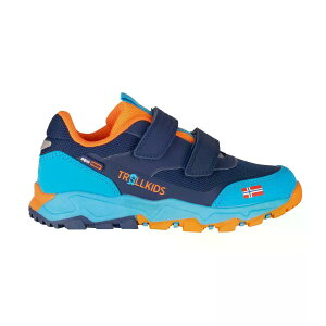 �g���[���L�b�Y �v���[�P�X�g�[���� �n�C�L���O�V���[�Y �W���j�A �i DarkIndigo/PoolBlue/SaharaSunset �j | TROLLKIDS Preikestolen Hiking Shoes junior [t]