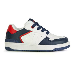 �W�F�I�b�N�X J45LQB05411 ���V�o �L�b�Y �X�j�[�J�[ �i White/Navy �j | GEOX J45LQB05411 Washiba Kids trainers [t]