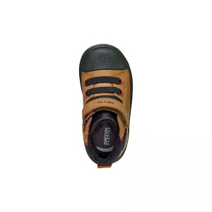 �W�F�I�b�N�X �W�X�� C �x�r�[ �X�j�[�J�[ �i DarkYellow/Black �j | GEOX Gisli C baby trainers [t]