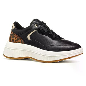 �W�F�I�b�N�X �X�t�F���J �G�L���[�u-3 �X�j�[�J�[ �E�[�}�� �i Black/Cognac �j | GEOX Spherica Ecub-3 sneakers woman [t]