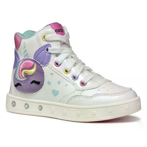 �W�F�I�b�N�X �X�J�C���� �X�j�[�J�[ �K�[���Y �i White/Multicolor �j | GEOX Skylin sneakers Girls [t]