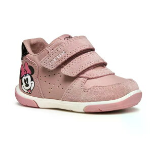 �W�F�I�b�N�X �U�s�g ���[�X���X �X�j�[�J�[ �K�[���Y �i AntiquePink/Black �j | GEOX Zapito Laceless sneakers Girls [t]