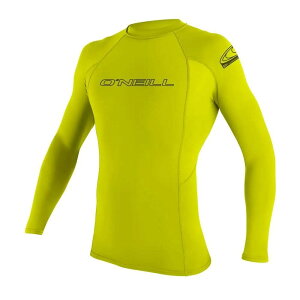 ���b�V���K�[�h - O'NEILL WETSUITS Basic Skins Crew Long Sleeve Rash Guard �i Lime �j [t]