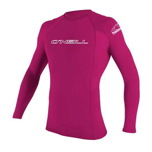 ���b�V���K�[�h - O'NEILL WETSUITS Basic Skins Crew Long Sleeve Rash Guard �i Watermelon �j [t]