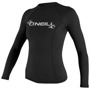 ���b�V���K�[�h - O'NEILL WETSUITS Basic Skins Crew Long Sleeve Rash Guard �i Black �j [t]