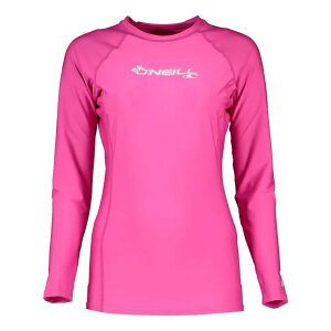 ���b�V���K�[�h - O'NEILL WETSUITS Basic Skins Crew Long Sleeve Rash Guard �i Fox Pink �j [t]