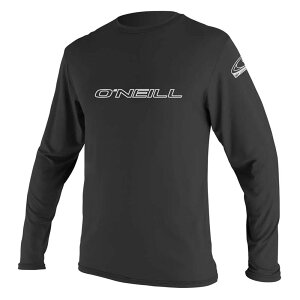 ���b�V���K�[�h - O'NEILL WETSUITS Basic Skins Rash Tee Long Sleeve Rash Guard �i Black �j [t]