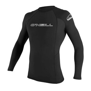 ���b�V���K�[�h - O'NEILL WETSUITS Basic Skins Crew Long Sleeve Rash Guard �i Black �j [t]