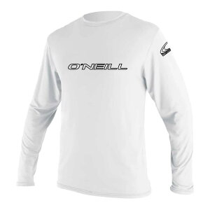 ���b�V���K�[�h - O'NEILL WETSUITS Basic Skins Long Sleeve Rash Guard �i White �j [t]