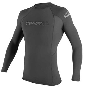���b�V���K�[�h - O'NEILL WETSUITS Basic Skins Rashguard Long Sleeve Rash Guard �i Graphite �j [t]