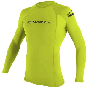 ���b�V���K�[�h - O'NEILL WETSUITS Basic Skins Rashguard Long Sleeve Rash Guard �i Lime �j [t]
