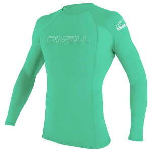 ���b�V���K�[�h - O'NEILL WETSUITS Basic Skins Rashguard Long Sleeve Rash Guard �i Lightaqua �j [t]