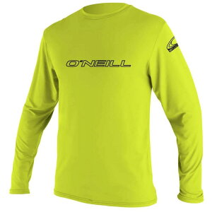 ���b�V���K�[�h - O'NEILL WETSUITS Basic Skins Long Sleeve Rash Guard �i Lime �j [t]