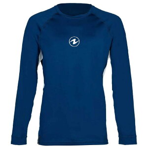 �A�N�A�����O LF �����O�X���[�u ���b�V���K�[�h �i Navy / White �j | AQUALUNG Lf Long Sleeve Rash Guard [t]