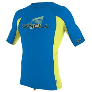 ���b�V���K�[�h - O'NEILL WETSUITS Basic Skins Sun Long Sleeve Rash Guard �i Ocean / Electric Lime / Ocean �j [t]