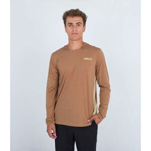 ���b�V���K�[�h - HURLEY Atticus II Upf Long Sleeve Rash Guard �i Bronzed �j [t]